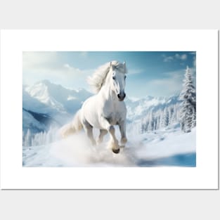 Horse Animal Wildlife Wilderness Colorful Realistic Illustration Posters and Art